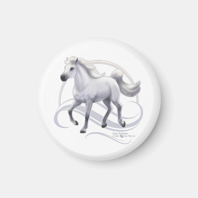 Íman Cavalo Árabe da cinza (Frente)