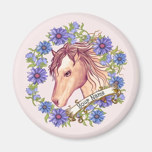 Íman Cavalo Blue Daisy  (Frente)