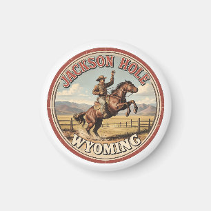 Íman Cavalo Bronco de Jackson Hole vintage Wyoming