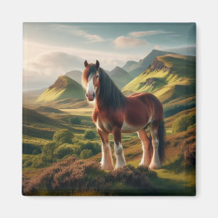 Íman cavalo Clydesdale Terras Altas da Escócia