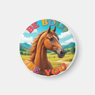 Íman Cavalo com Citação Motivacional