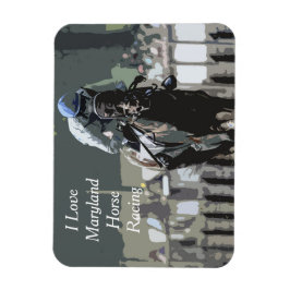 Íman Cavalo De Corrida Com Jóquei Em Lâmpada Flexível A