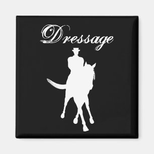 Íman Cavalo De Dressage E Silhueta De Cavaleiro