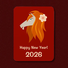 Íman Cavalo de Fogo 2026 Zodiac, Ano Novo Chinês