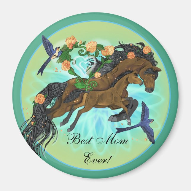 Íman Cavalo de mamão e potro (Frente)