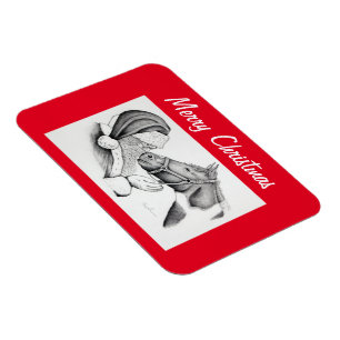 Íman Cavalo de Natal e Papai Noel