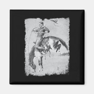 Íman Cavalo de Rodeio de Cowboy Western Country Vintage