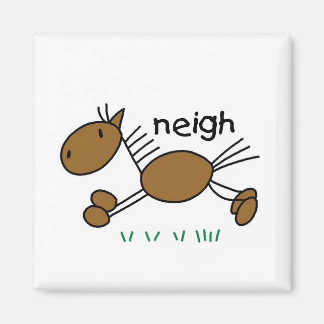 Íman Cavalo diz Camisetas próximos e presentes (Frente)