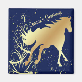 Íman Cavalo Dourado com sotaques Dourados nas estações 