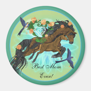 Íman Cavalo e potro de Momma