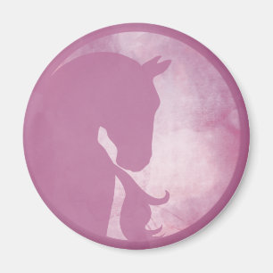 Íman Cavalo em Círculo - Magneta Rosa