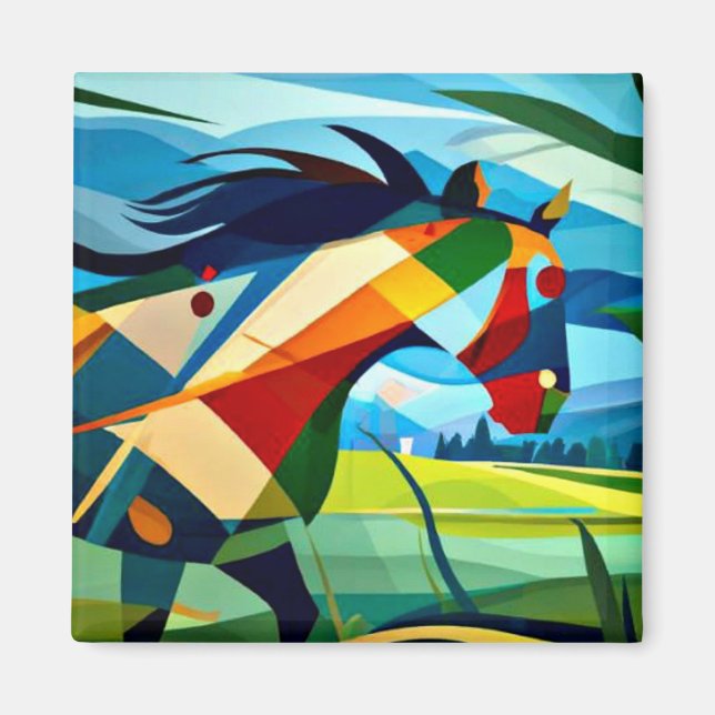Íman Cavalo Galopante no campo (Frente)