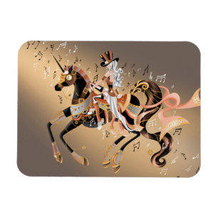 Íman Cavalo Mecânico Steampunk & Magnet Flexível para D