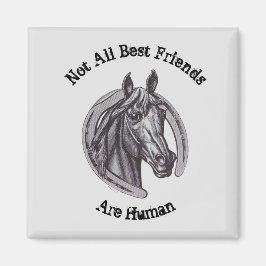 Íman Cavalo Melhor Amigo Vintage Sketch Grande Barão An