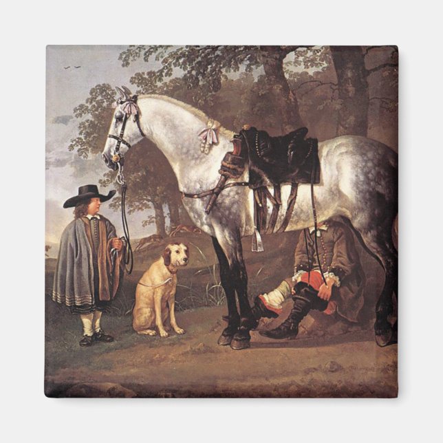 Íman Cavalo na Paisagem Aelbert Cuyp (Frente)