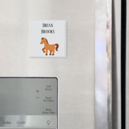 Íman Cavalo pequeno fofo com nome personalizado