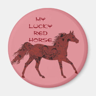 Íman Cavalo Vermelho Sortudo | ímã