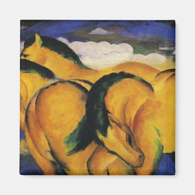 Íman Cavalos Amarelos 1912 por Franz Marc (Frente)