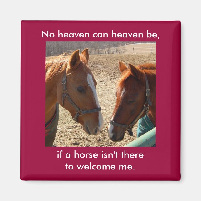 Íman Cavalos Anjos - ímã (Frente)