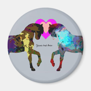 Íman Cavalos azuis personalizados