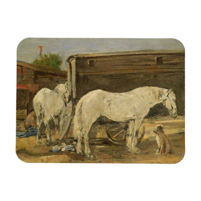 Íman Cavalos ciganos, c.1885-90 (óleo na canvas) (Horizontal)
