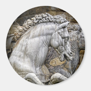 Íman Cavalos da estátua Italia de Netuno