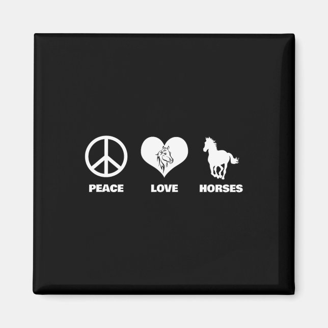 Íman Cavalos de Paz Equestres Cavaleiros Equestres (Frente)