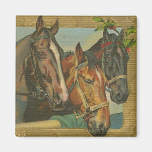 Íman Cavalos do natal vintage