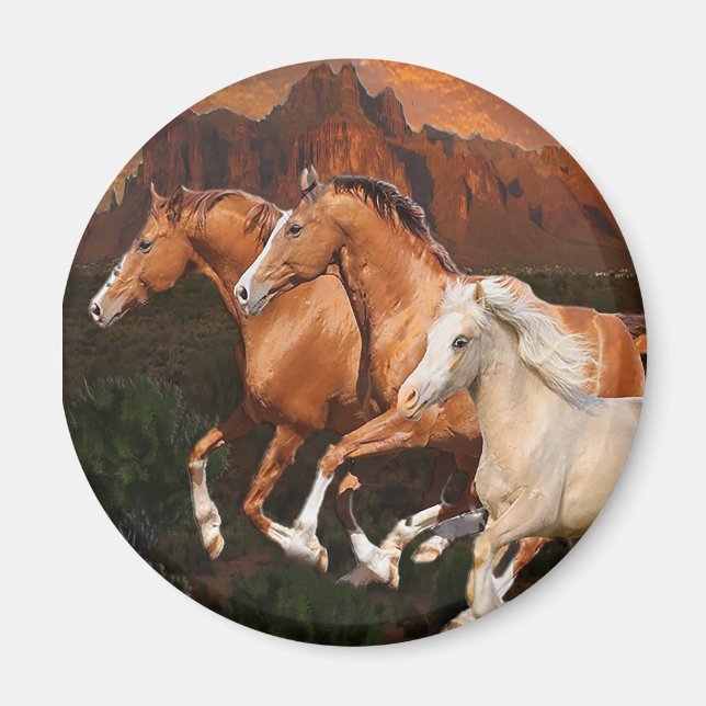 Íman cavalos selvagens do Arizona (Frente)