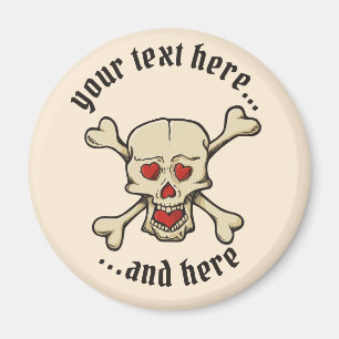 Íman Caveira com Corações