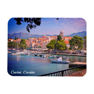Íman Cavtat, Croácia vista do cartão postal de férias n