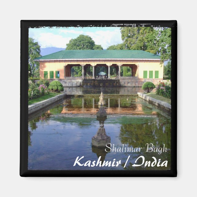 Íman Caxemira, Srinagar - Jardins Shalimar (Magnet) (Frente)