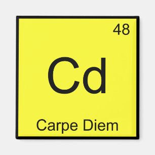 Íman Cd - Carpe Diem Chemistry Elemento Símbolo Funny 
