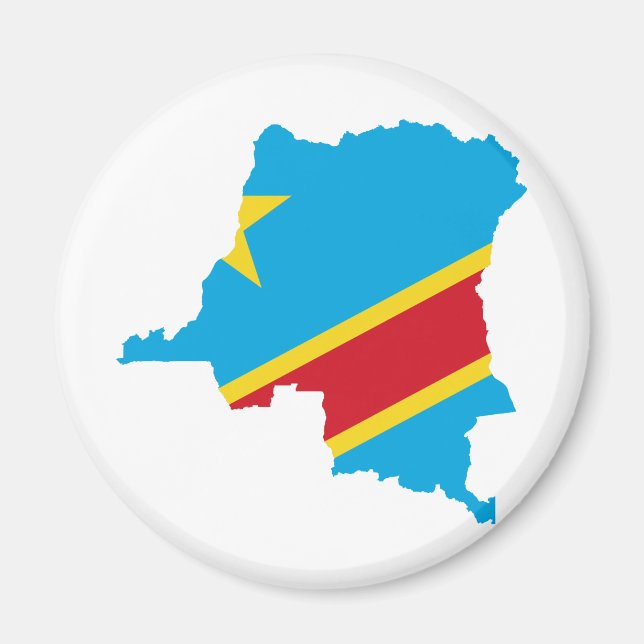 Íman CD do mapa de Sinalizador do Congo (Frente)