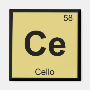 Íman Ce - Cello Music Chemistry Símbolo de Mesa Perió