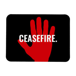 Íman Ceasefire negro, branco-vermelho, costume antiguer