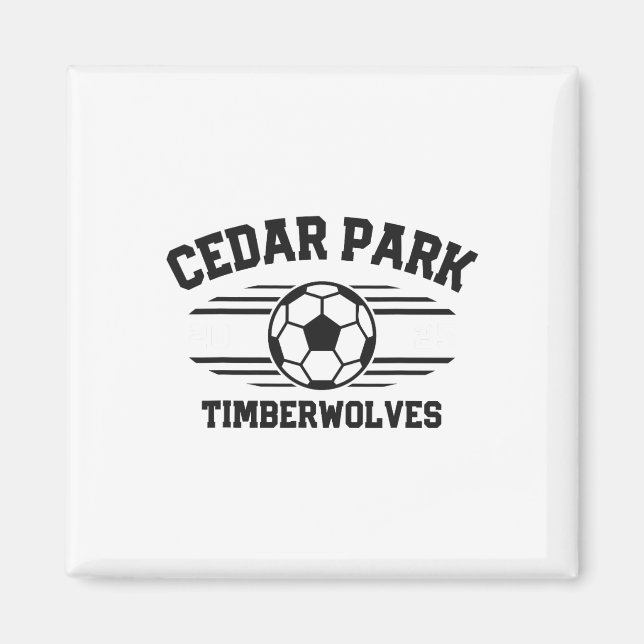 Íman Cedar Park Timberwolves Futebol Ll 2025 (Frente)