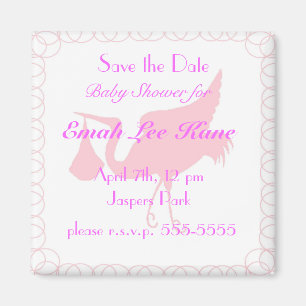 Íman Cegonha cor-de-rosa