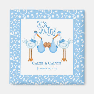 Íman Cegonha Segurando Gêmeos Meninos Afro-Americanos Í