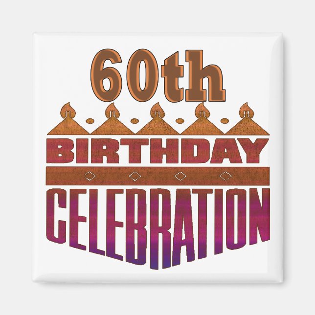 Íman Celebração 60º presente de aniversário (Frente)