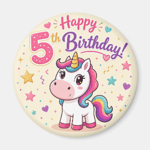 Íman Celebração de 5º Aniversário do Unicórnio Mágico
