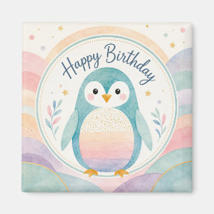 Íman Celebração de Aniversário do Pingüim Arco-íris Pas