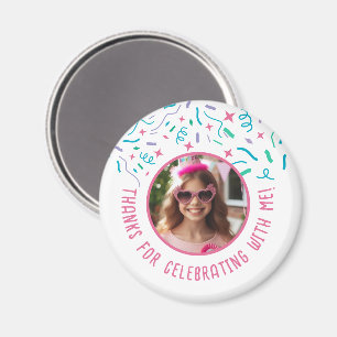 Íman Celebração de Confetti do Nome de Foto Personaliza