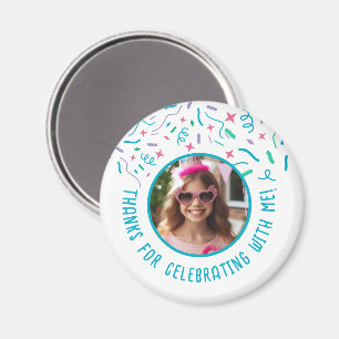Íman Celebração de Confetti do Nome de Foto Personaliza
