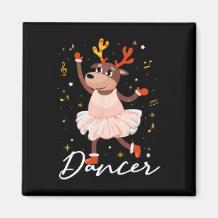 Íman Celebração de Deer Dance Funny Xmas adolescente jo