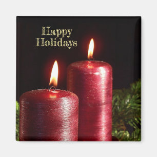 Íman Celebração de Natal Velas Vermelhas Férias de Inve
