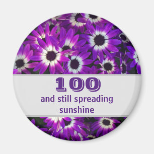 Íman Celebração do 100º aniversário da Flor Púrpur