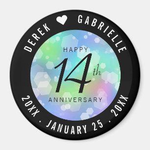 Íman Celebração do Aniversário de Casamento de Opal 