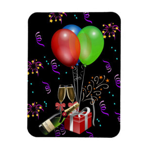 Íman Celebração do Balde de Garrafas do Aniversário