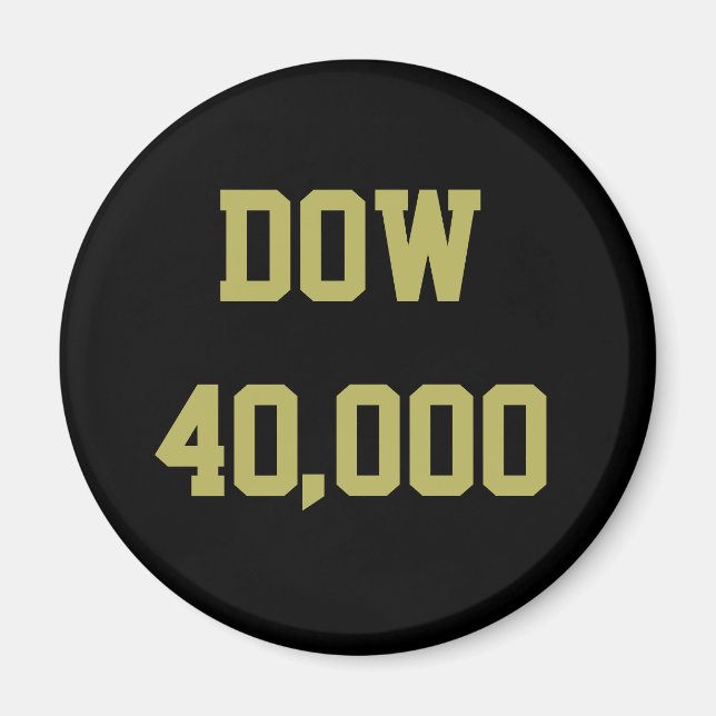 Íman Celebração do mercado de ações da Dow 40000 (Frente)
